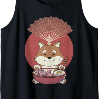 Ramen Kawaii Amante Dei Cani Cane Giapponese Shiba Inu Canotta