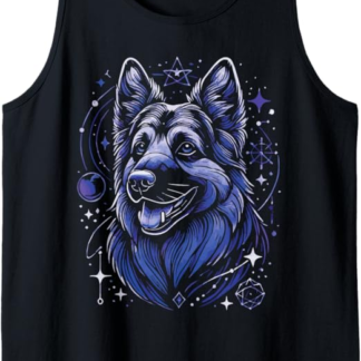 Pastore Tedesco Celeste Estetica Grafica Amante dei cani Canotta