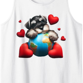 Miniature Schnauzer Cane Terra Giorno Abbraccio Proprietario Pianeta Amante Mamma Canotta