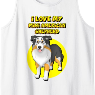 I Love My Blue Merle Mini Pastore Americano Canotta