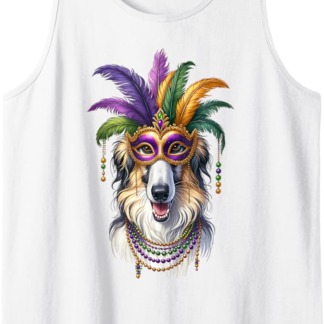 Mardi Gras per cani Borzoi Canotta
