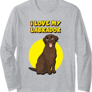 Amo il mio Labrador al cioccolato Maglia a Manica