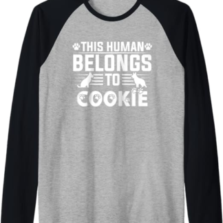 Il regalo del biscotto del nome del cane appartiene al biscotto Maglia con Maniche Raglan