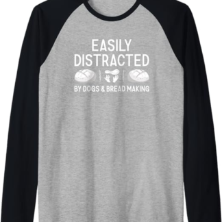 Baker facilmente distratto da cani e panificazione Maglia con Maniche Raglan