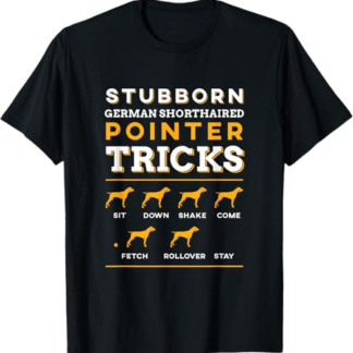 Puntatore tedesco a pelo corto divertente | Silhouette cane Maglietta