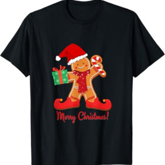 Gingerbread Man Cookies Cane Candy Vacanze di Natale Maglietta