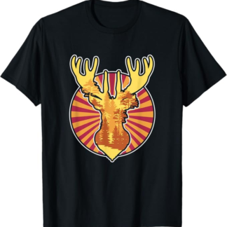 Fauna Selvatica Animale Della Foresta Natura Corna Cervo Maglietta