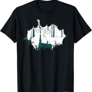 Animale Della Foresta Fauna Selvatica Natura Renna Cervo Maglietta