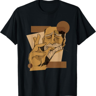 Man Licking Fingers Lick Food Delicious Cartoon Maglietta