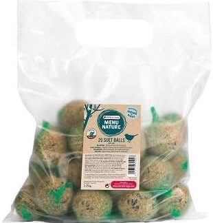 Menu Nature 25 Suet Balls with Net Bird Food (Box 36)
