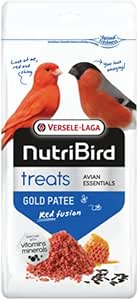 Versele-Laga NutriBird Treats Gold Patee Red Fusion | 250g | Complementary food for red budgies | Moisturized with 100% natural honey | Contains important lysine and methionine