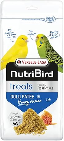 Versele-Laga NutriBird Treats Gold Patee Honey Fusion | 250g | Complementary Food for Birds | Moisturized with 100% Natural Honey | Contains Essential Lysine and Methionine