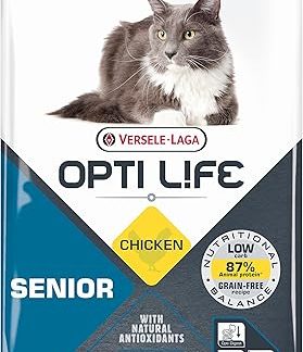 Versele-laga - Cat Food OPTI Life Senior - Adult Cat Food - Grain Free - Chicken - 2.5 kg