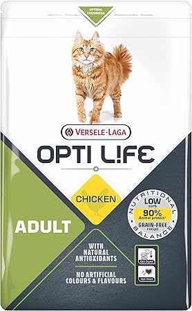 VERSELE LAGA - OPTI Life Adult Cat Food - Grain Free - Chicken - 2.5 kg