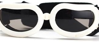 Outdoor Dog Sunglasses Anti-UV Eye Protection Goggles Waterproof Windproof Anti-Fog for Small Pet Puppy Cat (White)