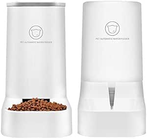 Автоматический поилка-фонтан Queta для корма и воды - 3,75 л x 2 шт. - Миски для корма и аксессуаров для собак/кошек. Не содержит BPA.
