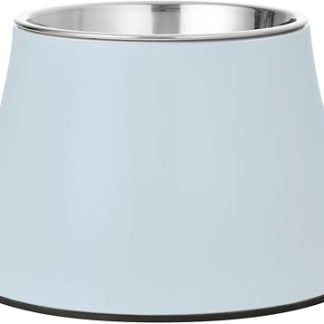 Миска для воды Wathet Raised Pets с нескользящим покрытием из нержавеющей стали для кошек и собак среднего размера, помогающая справиться с усталостью.