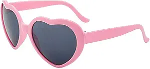 Pink Heart-Shaped Pet Sunglasses Cute Pet Dog Sunglasses Cat Glasses Heart Sun Flower Glasses for Small Dogs Cat Accessories Photos Props Pets Party Decor Sunglasses, Apparel and Accessories