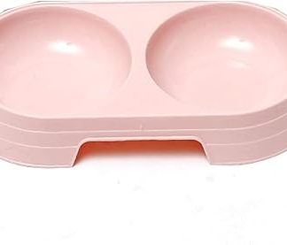 Двойная пластиковая миска для воды Fashion Macaron для маленьких собак, щенков и кошек, умный аксессуар для кормления.