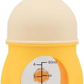 Бутылочка для кормления домашних животных, желтая, 80 мл, силиконовая, для щенков и котят.