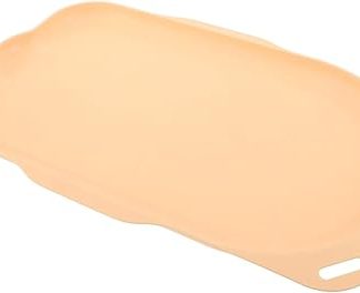 Водонепроницаемая подстилка для миски для маленьких собак и кошек HANABASS, нескользящая, быстросохнущая, защищает пол, желтая.