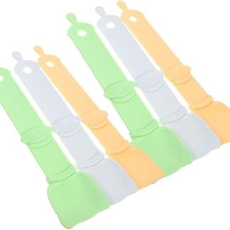 Набор из 6 ложек для кошачьих лакомств с дозатором, многофункциональная кормушка для влажных лакомств для мелких животных, удобная и простая в использовании ложка для смешанного кормления.