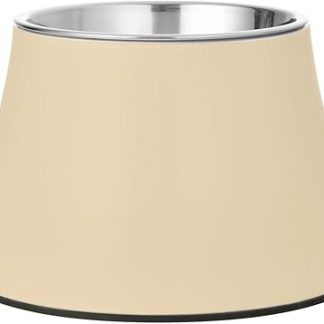 Улучшенная миска для корма для кошек Khaki Pet Food Bowl из нержавеющей стали для мелких животных. Удобное кормление.