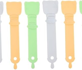 Набор из 6 дозаторов для лакомств для мелких домашних животных, ложка для точной дозировки мягких лакомств, многофункциональная кормушка для лакомств для мелких животных, проста в использовании для владельцев.