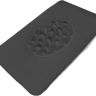 Универсальный силиконовый коврик для вылизывания, медленная подача корма для собак, способствует пищеварению, легко чистится (черный)