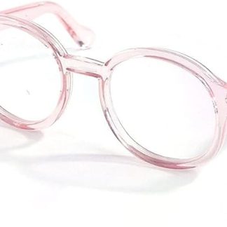 Pet Dog Cute Glasses Clear Lens Retro Glasses Photo Props Transparent Cat Sun Glasses for Small Dogs Cats Cosplay Apparel Accessories(Pink)