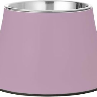 Фиолетовые миски для кормления собак с подставкой, миска из нержавеющей стали для медленного кормления кошек, удобное кормление.