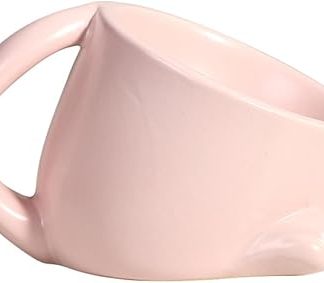 Керамическая нескользящая миска для кормления кошек и собак на открытом воздухе или в саду, розовая.