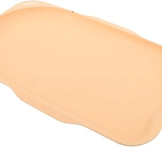 Водонепроницаемая подстилка для миски для домашних животных Milisten с противоскользящей поверхностью, быстросохнущая, желтого цвета, защитная, универсальная для дома.