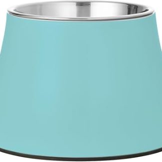 Миска для кормления собак Wathet Feed Dog Bowl с нескользящей поверхностью из нержавеющей стали для маленьких собак, помогающая справиться с усталостью и раздражением шерсти.