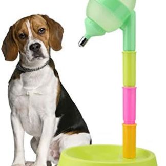 Поилка Pssopp для собак и кошек, регулируемая по высоте, 650 мл, зеленая.