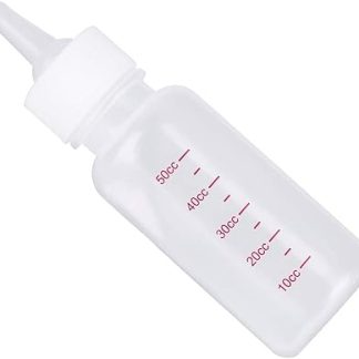 Бутылочка для кормления котят и щенков KIMISS - 50 мл, с силиконовой соской и щеточкой для чистки.