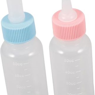 Набор из 2 силиконовых бутылочек TOYANDONA для щенков и котят. Безопасные мини-бутылочки для кормления новорожденных маленьких животных. Прочные и удобные в использовании.