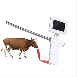 Пистолет для искусственного осеменения, ветеринарный комплект для разведения крупного рогатого скота и лошадей с HD-камерой и вращающимся экраном, устройство для искусственного осеменения коров с воздуховодом.