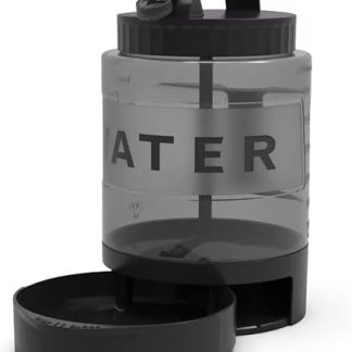 Бутылка для воды для собак ZJchao, портативный диспенсер для воды объемом 77 унций (2,1 л) с герметичной конструкцией и встроенной миской, идеально подходит для путешествий, походов, кемпинга и активного отдыха на природе.