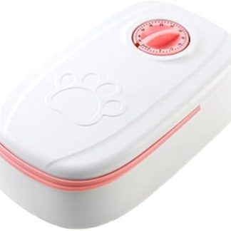 Автоматическая кормушка для домашних животных с таймером, автоматический дозатор сухого корма для собак, дозатор корма для кошек и собак, розовый.