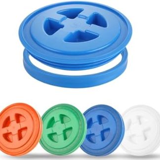 Крышки с винтовым креплением, герметичные крышки, совместимы с пластиковыми ведрами, 4 цвета, для хранения корма для животных, для хранения краски, крышки с винтовым креплением, 4 л, 4