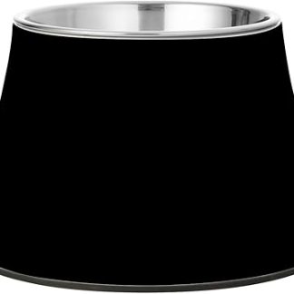 Миска для корма для собак черного цвета, нескользящая, из нержавеющей стали, для маленьких собак, от усталости и раздражения кожи.