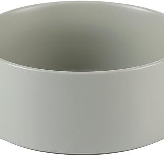 Керамическая миска для собак на подставке с противоскользящим покрытием, для средних и крупных собак, миска для еды и воды (850 мл, серая)