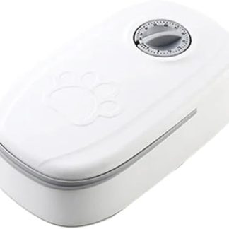 Автоматическая кормушка для домашних животных со съемным дозатором сухого корма для собак, интеллектуальная кормушка с таймером для кошек, серая.