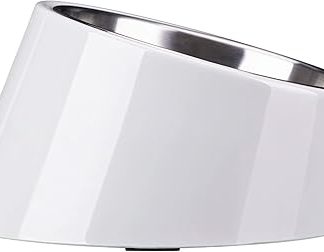 Миска SuperDesign No Mess с наклоном на 15° для собак и кошек, наклонная миска для собак Bulldog, нескользящая и непроливаемая, облегчает доступ к корму, размер чашки 1