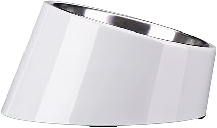 Миска SuperDesign No Mess с наклоном на 15° для собак и кошек, наклонная миска для собак Bulldog, нескользящая и непроливаемая, облегчает доступ к корму, размер чашки 1