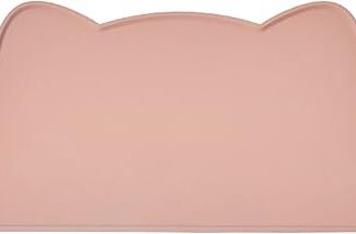 Силиконовая подстилка для миски для кошек и маленьких собак, водонепроницаемая подстилка для кормления домашних животных, нескользящая подстилка для миски для кошек (цвет Чайная роза)