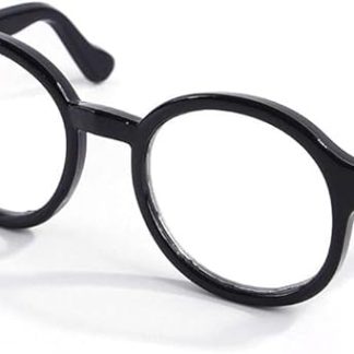 Black Pet Dog Cute Glasses Clear Lens Retro Glasses Photo Props Transparent Cat Sun Glasses for Small Dogs Cats Cosplay Costume, Apparel and Accessories