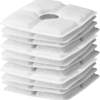 12 сменных фильтров для поилок для собак с тройной фильтрацией, квадратные, 125 мм, для поилок для кошек и собак.