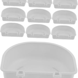 Универсальная клетка для воды и корма Toyvian, 15 шт., легко собирается и чистится, легкая и портативная, подходит для собак, кошек и кроликов, серого цвета.